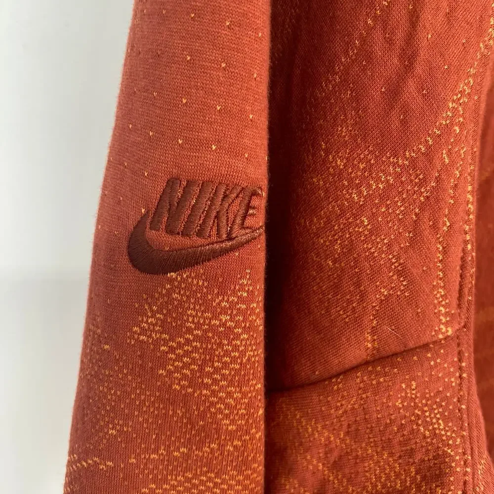 Nike Hoodie Men’s Medium  Brown Tech Pack Therma Loose Fit Zipper Pockets Hoodie